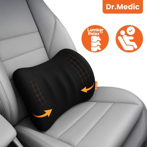 Poduszka do Samochodu pod Plecy Lędźwie DR.MEDIC LumbarRelax™ Ergonomiczna poduszka lędźwiowa na fotel krzesło do auta dla kiero