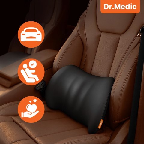 Poduszka do Samochodu pod Plecy Lędźwie DR.MEDIC LumbarRelax™ Ergonomiczna poduszka lędźwiowa na fotel krzesło do auta dla kiero