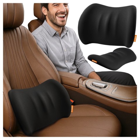 Poduszka do Samochodu pod Plecy Lędźwie DR.MEDIC LumbarRelax™ Ergonomiczna poduszka lędźwiowa na fotel krzesło do auta dla kiero