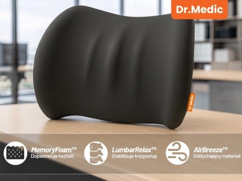 Poduszka do Samochodu pod Plecy Lędźwie DR.MEDIC LumbarRelax™ Ergonomiczna poduszka lędźwiowa na fotel krzesło do auta dla kiero