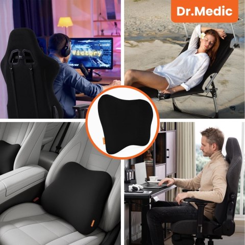 Poduszka do Samochodu pod Plecy Lędźwie DR.MEDIC TravelComfort™ Ergonomiczna poduszka lędźwiowa na fotel krzesło biurowa do auta