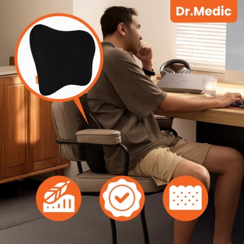 Poduszka do Samochodu pod Plecy Lędźwie DR.MEDIC TravelComfort™ Ergonomiczna poduszka lędźwiowa na fotel krzesło biurowa do auta