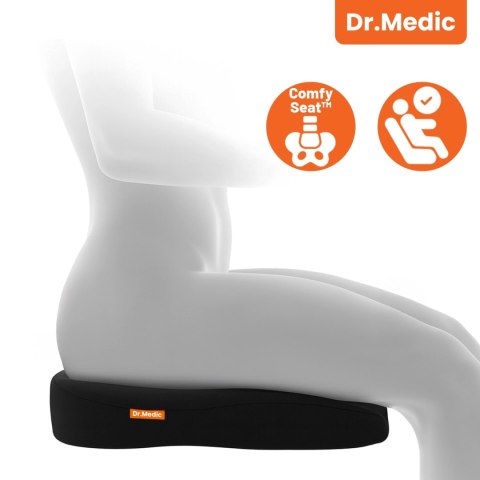 Poduszka na fotel DR.MEDIC ComfySeat™ Ergonomiczna siedzisko biurowe wsparcie kości ogonowej na krzesło do biura auta samochodu 