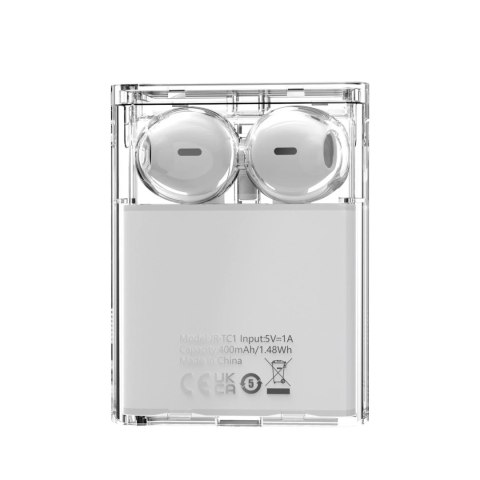 Słuchawki TWS Joyroom JR-TC1 IceLens Series Bluetooth 5.3 LED - Białe