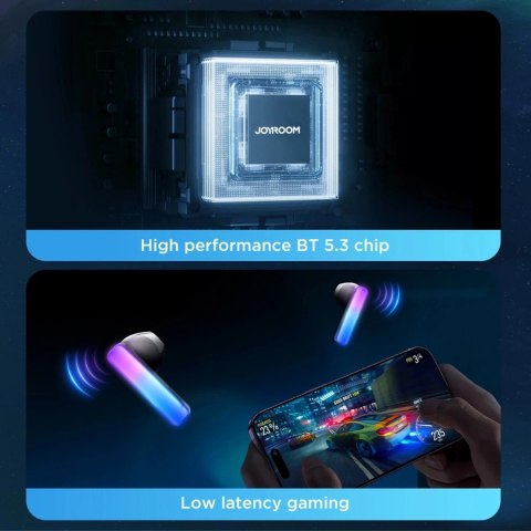 Słuchawki TWS Joyroom JR-TC1 IceLens Series Bluetooth 5.3 LED - Białe