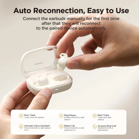 Słuchawki TWS Joyroom JR-TS1 Cozydots Series Bluetooth 5.3 ANC - Białe