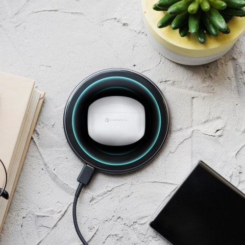 Słuchawki bezprzewodowe douszne BT 5.3 Forcell F-Audio TWS Clear Sound białe