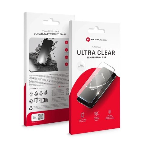 Szkło hartowane do iPhone 15 Plus Forcell Ultra Clear Glass czarne 9H