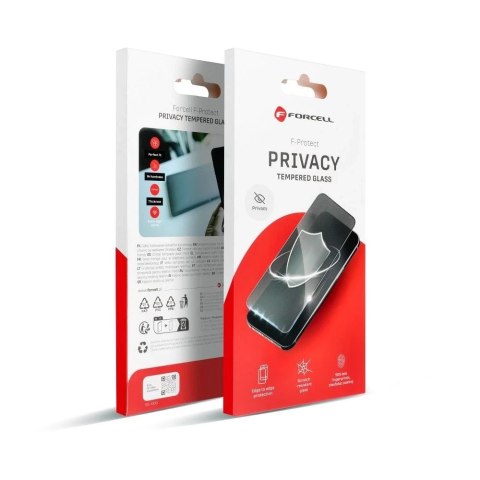 Szkło hartowane do iPhone 16 Plus Forcell Privacy Glass czarne 9H