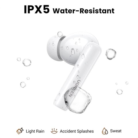 UGREEN HITUNE T6 SŁUCHAWKI ANC BT 5.3 IPX5 USB-C BIAŁE + KABEL