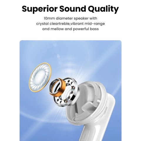 UGREEN HITUNE T6 SŁUCHAWKI ANC BT 5.3 IPX5 USB-C BIAŁE + KABEL