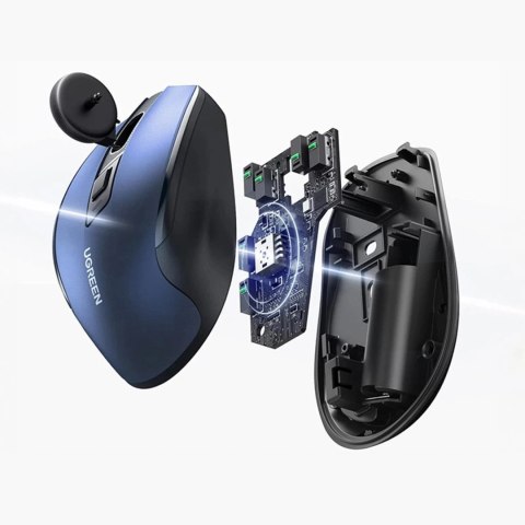 UGREEN MYSZ BEZPRZEWODOWA OPTYCZNA MU006 NIEBIESKA 2.4GHz BT