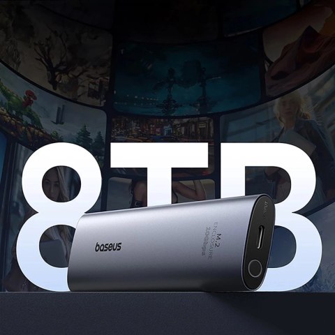 Baseus FlyJoy M.2 NVMe 10 Gb/s SSD Enclosure - szara obudowa do 8 TB