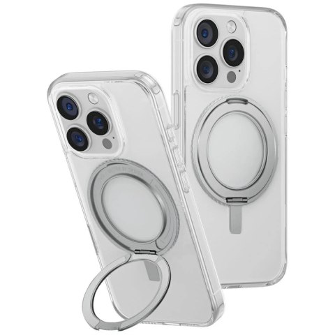 Etui UNIQ Swivix 360 Rotating Kickstand Przezroczyste do iPhone 16 Pro