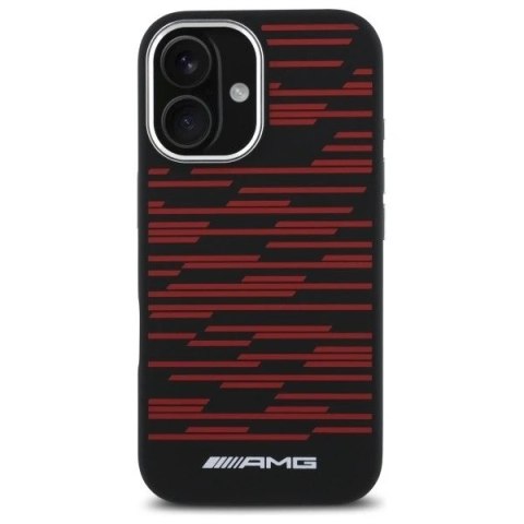 Etui do iPhone 16 AMG Silicone Graphics MagSafe Red Black