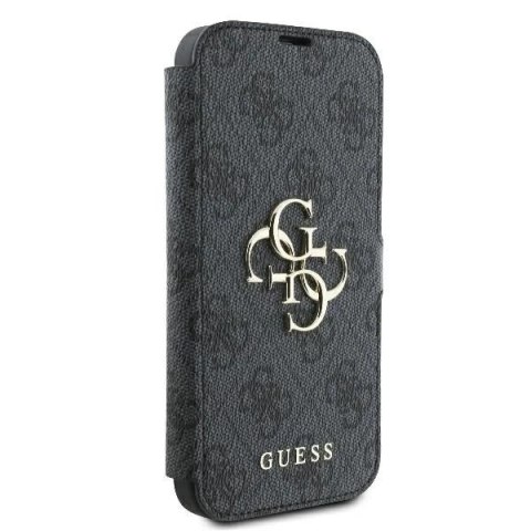 Guess 4G Metal Logo Book Case do iPhone 16 6,1″ - Black