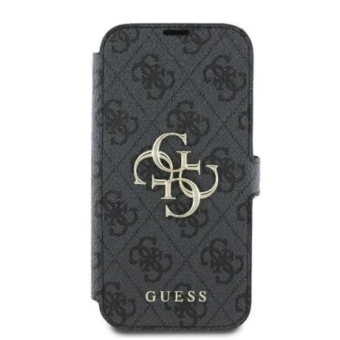 Guess 4G Metal Logo Book Case do iPhone 16 6,1″ - Black