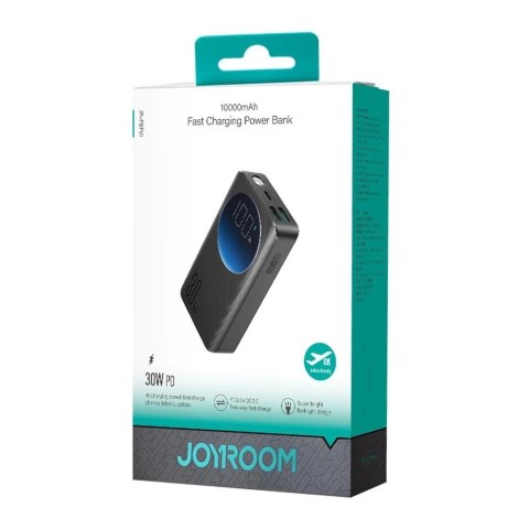 Joyroom JR-PBF01 Powerbank 10000 mAh 30 W PD + latarka + etui - czarny