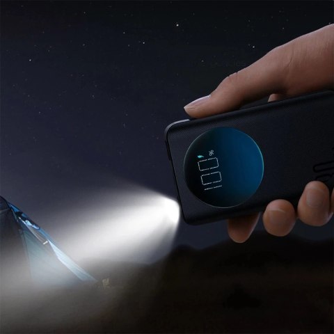 Joyroom JR-PBF01 Powerbank 10000 mAh 30 W PD + latarka + etui - czarny