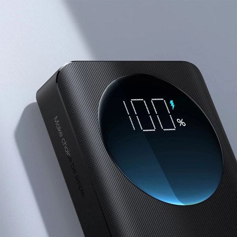 Joyroom JR-PBF01 Powerbank 10000 mAh 30 W PD + latarka + etui - czarny