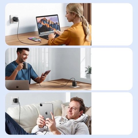 Joyroom JR-TCF09 Speed 40W - ładowarka sieciowa 2× USB-C PD/QC/AFC/FCP