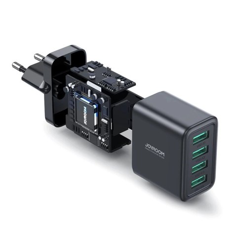 Joyroom JR-TCN03 Ładowarka sieciowa 4×USB-A 24 W 4,8 A - czarna