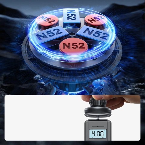 Joyroom JR-ZS356 magnetyczny uchwyt na deskę rozdzielczą 360° - ciemnoszary