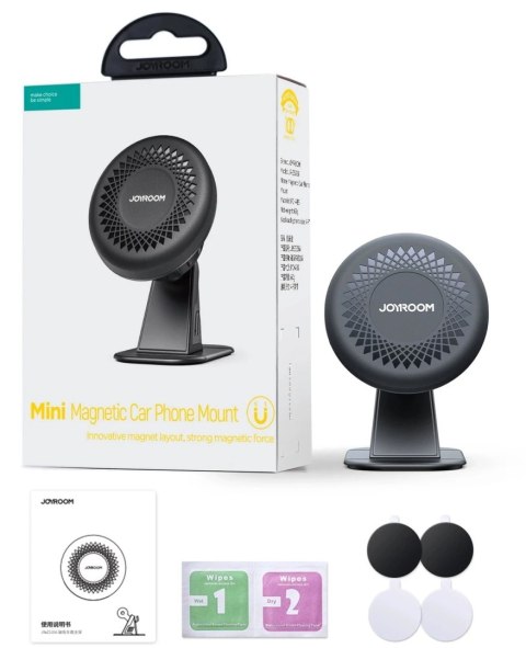 Joyroom JR-ZS356 magnetyczny uchwyt na deskę rozdzielczą 360° - ciemnoszary