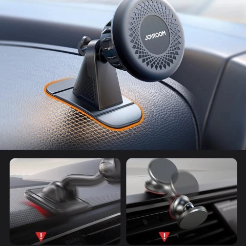 Joyroom JR-ZS356 magnetyczny uchwyt na deskę rozdzielczą 360° - ciemnoszary