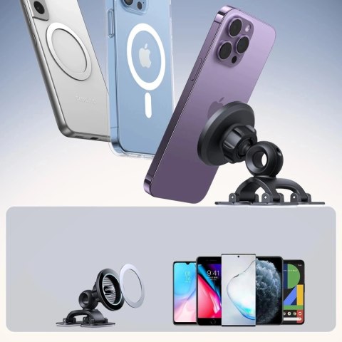 Joyroom JR-ZS366 magnetyczny uchwyt na deskę rozdzielczą z 360° obrotem - czarny