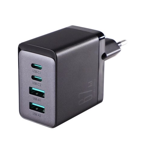 Joyroom TCG02 GaN 67W - szybka ładowarka 2× USB-C + 2× USB-A + kabel 100W