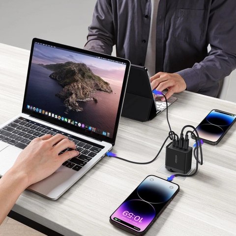 Joyroom TCG02 GaN 67W - szybka ładowarka 2× USB-C + 2× USB-A + kabel 100W