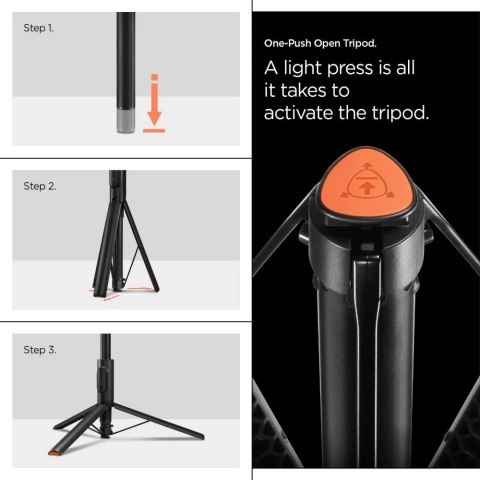 Kijek do selfie Spigen S541W Tripod 146 cm z pilotem Bluetooth & statywem