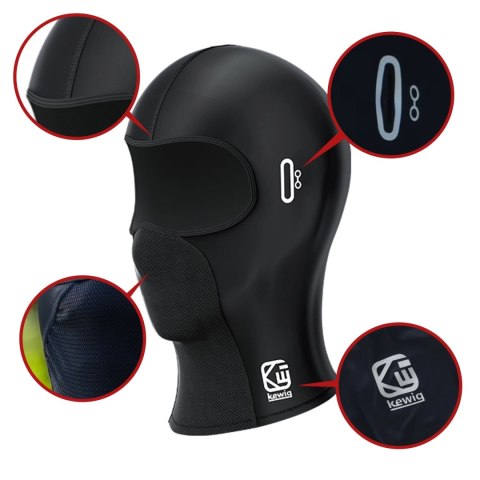 Kominiarka Motocyklowa Kewig Oddychająca i Wiatroszczelna, Pod Kask na Motor i Skuter, Szybkoschnąca, Odprowadzająca Wilgoć, Ant