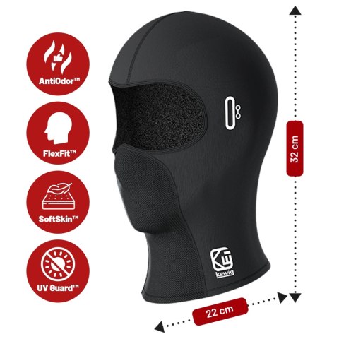 Kominiarka Motocyklowa Kewig Oddychająca i Wiatroszczelna, Pod Kask na Motor i Skuter, Szybkoschnąca, Odprowadzająca Wilgoć, Ant