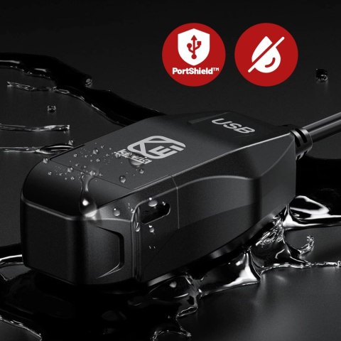 Ładowarka Motocyklowa Kewig USB-A 18W, Szybkie Ładowanie QC, Wodoodporna IP65 z Wyłącznikiem i Podświetleniem LED, Montaż na Kie