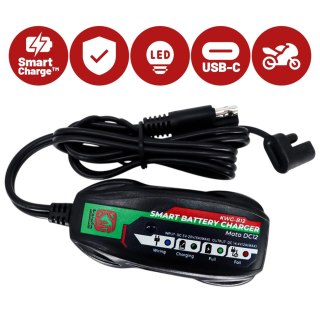 Ładowarka do Akumulatorów Motocyklowych Kewig B12 - Prostownik Mini z Podłączeniem do Akumulatora, USB-C z Gniazdka lub Powerban