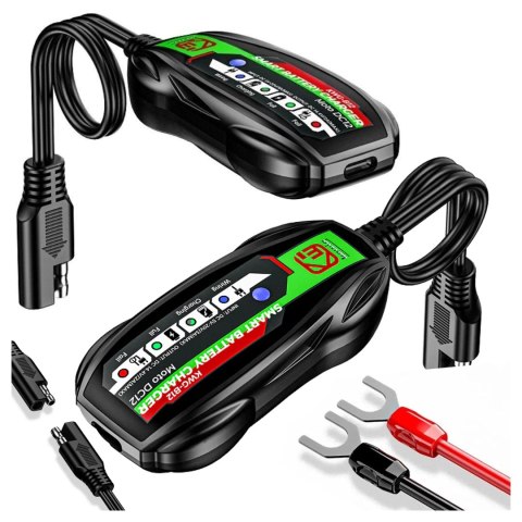Ładowarka do Akumulatorów Motocyklowych Kewig B12 - Prostownik Mini z Podłączeniem do Akumulatora, USB-C z Gniazdka lub Powerban