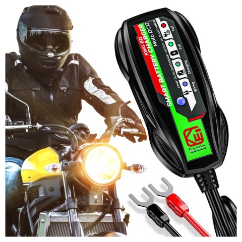 Ładowarka do Akumulatorów Motocyklowych Kewig B12 - Prostownik Mini z Podłączeniem do Akumulatora, USB-C z Gniazdka lub Powerban