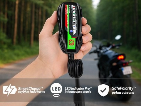 Ładowarka do Akumulatorów Motocyklowych Kewig B12 - Prostownik Mini z Podłączeniem do Akumulatora, USB-C z Gniazdka lub Powerban