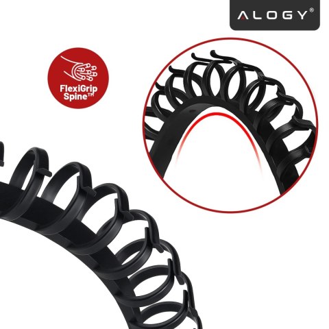 Sprężynowy organizer na kable pod biurko - elastyczna maskownica 50×4 cm, samoprzylepna, do porządkowania przewodów - Alogy Cabl