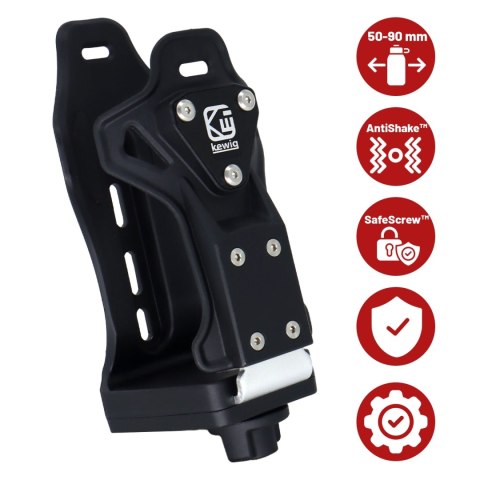 Uchwyt Motocyklowy / Rowerowy na Bidon, Butelkę lub Kubek z Blokadą Antykradzieżową, Regulowany 50-90 mm, Na Hulajnogę, Kierowni