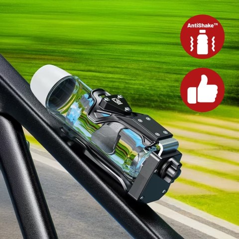 Uchwyt Motocyklowy / Rowerowy na Bidon, Butelkę lub Kubek z Blokadą Antykradzieżową, Regulowany 50-90 mm, Na Hulajnogę, Kierowni