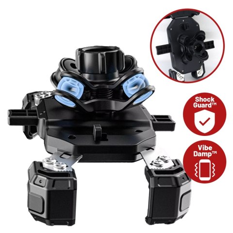 Uchwyt Motocyklowy na Telefon Kewig do Kierownicy i Lusterka, Antywstrząsowy z Systemem Antywibracyjnym, Rotacja 360°, Kompatybi