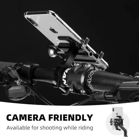 Uchwyt rowerowy Rockbros 699-BK aluminiowy na kierownicę 55-100 mm - czarny