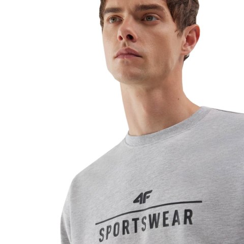 Bluza męska 4F M692 chłodny jasny szary melanż 4FAW23TSWSM692 27M Bluza męska 4F M692 chłodny jasny szary melanż 4FAW23TSWSM692 27M