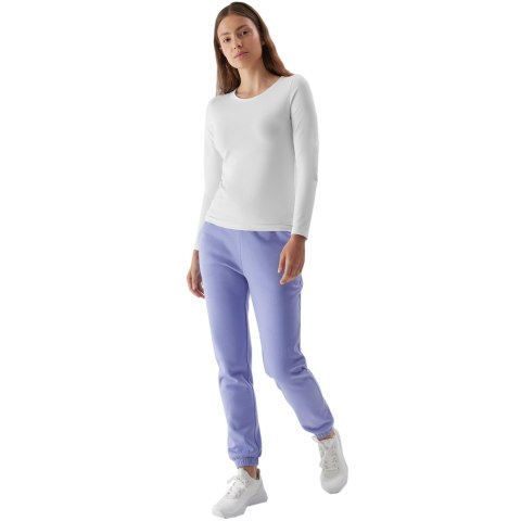 Koszulka damska longsleeve 4F F167 biała 4FAW23TLONF167 10S Koszulka damska longsleeve 4F F167 biała 4FAW23TLONF167 10S