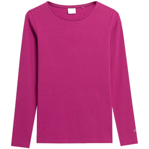 Koszulka damska longsleeve 4F F167 ciemny róż 4FAW23TLONF167 53S Koszulka damska longsleeve 4F F167 ciemny róż 4FAW23TLONF167 53S