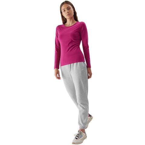 Koszulka damska longsleeve 4F F167 ciemny róż 4FAW23TLONF167 53S Koszulka damska longsleeve 4F F167 ciemny róż 4FAW23TLONF167 53S
