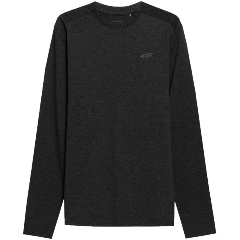Koszulka męska longsleeve 4F M155 ciemny szary melanż 4FAW23TLONM155 23M Koszulka męska longsleeve 4F M155 ciemny szary melanż 4FAW23TLONM155 23M